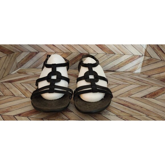 Women Privo by Clarks Black Patent Strappy Sandal Shoe size 8.5 - Picture 2 of 6